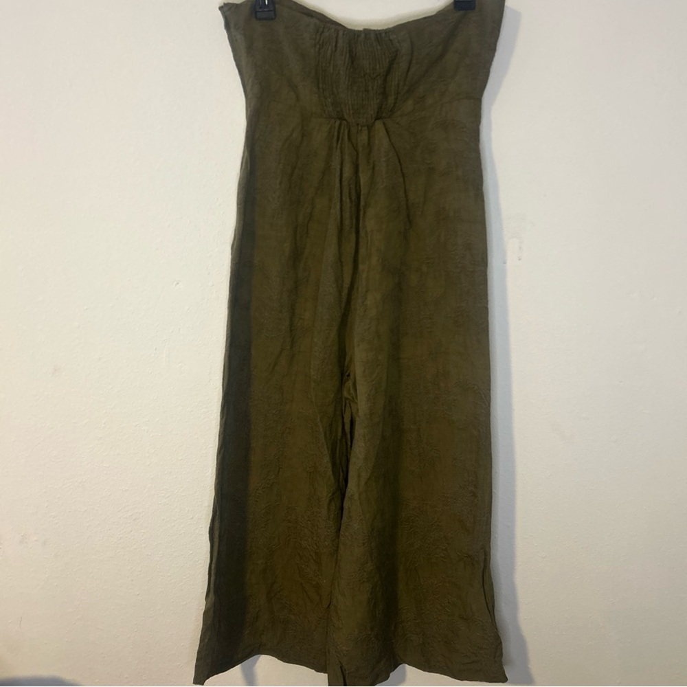 elevenses Olive Halter Tie-Front Jumpsuit - Picture 6 of 16